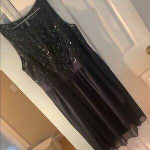 Adrianna Papell Elegant navy blue Sequin Dress. Beautiful. Size 20W